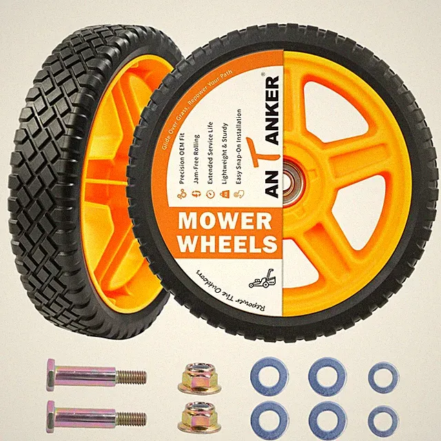 8 Inch Lawn Mower Wheels , Universal 8" Push Mower Wheels with Bolts & Nuts,...