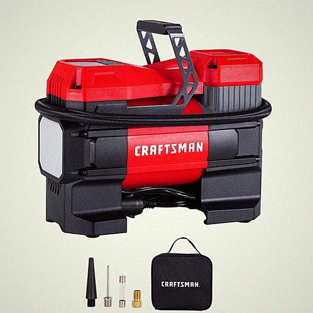 CRAFTSMAN 12V Portable Tire Inflator, Digital Air Compressor Pump with Gauge & L