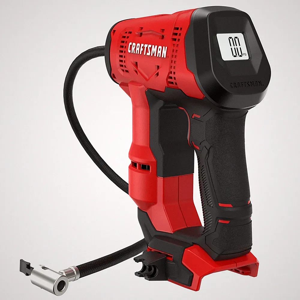CRAFTSMAN V20 Air Compressor Portable, Cordless Tire Inflator, Up To 150 Red