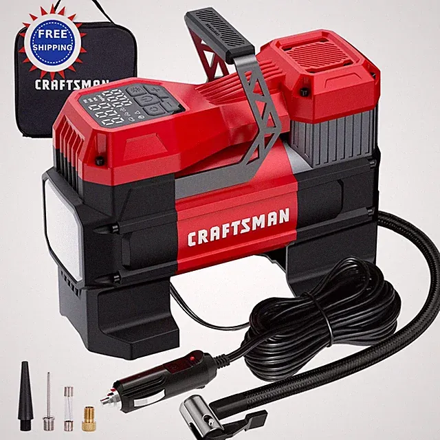 Tire Inflator Portable 12V Digital Air Compressor Pump 150PSI Auto Shut Off Led